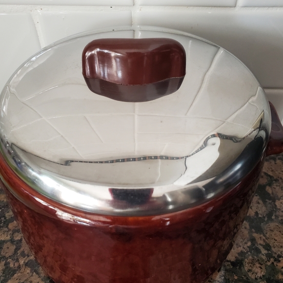 Vintage West Bend Bean Pot Stoneware Crock 2L With Lid - Picture 2 of 6